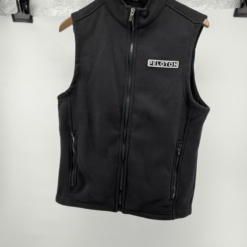 Rhone x Peloton Mens Black Full Zip Fleece Lined Sweater Knit Vest